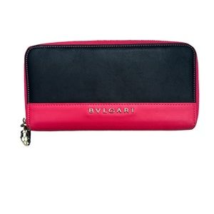 BVLGARI - Pink & Black Long Wallet